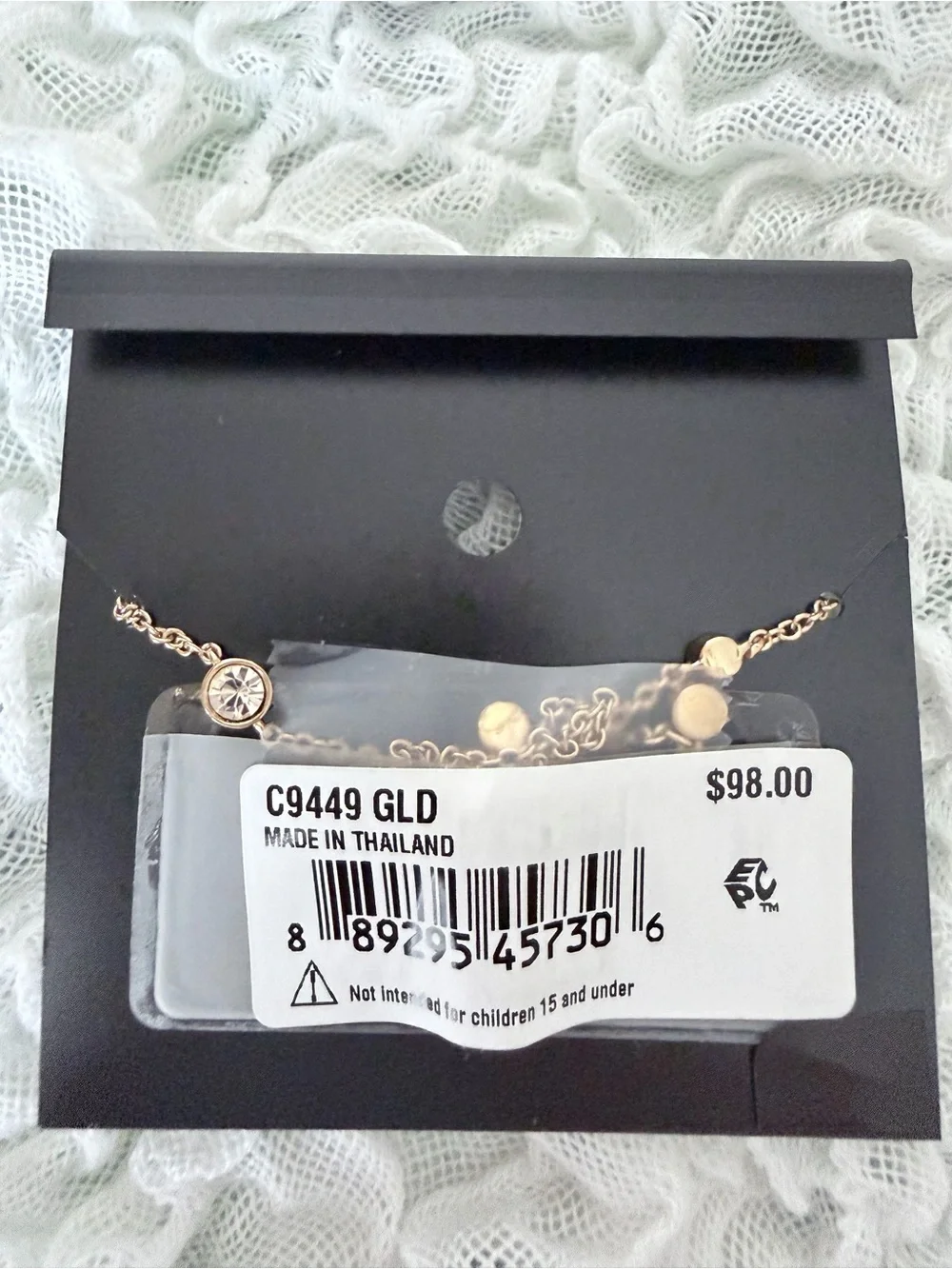 Coach Rose Gold Slider Bracelet with Crystal Discs
